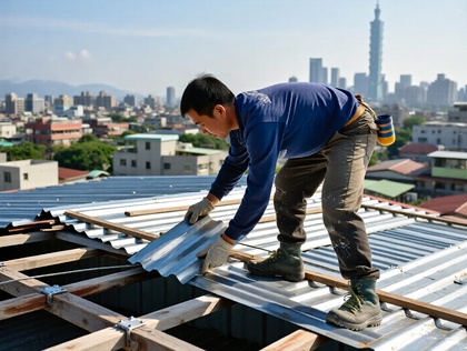 台中廠房鐵皮屋頂修繕過程